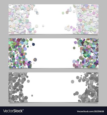 Abstract banner template set with colored dots vector image