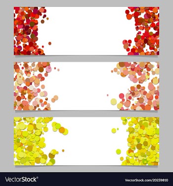 Abstract banner template set with colored dots vector image