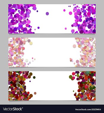 Abstract banner template set with colored dots vector image