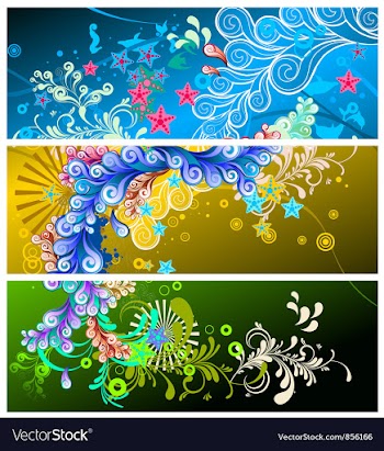 Abstract banners set vector image