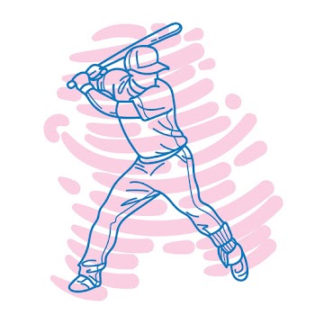 Abstract Baseball Player