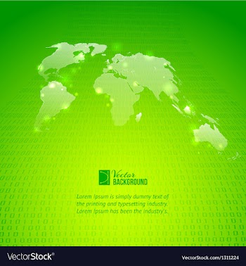  					Abstract binary code background with world map vector image														