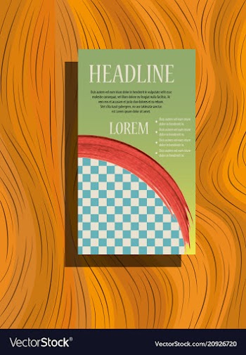 Abstract binder layout a4 brochure cover design vector image