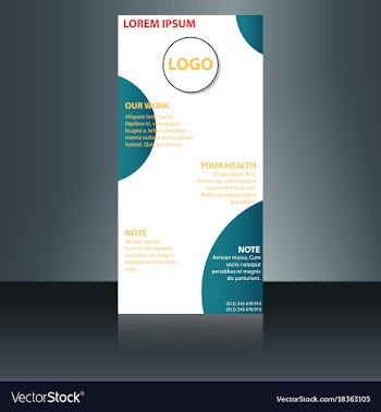 Abstract binder layout white a4 brochure cover vector image