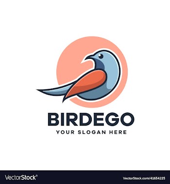 abstract bird logo design