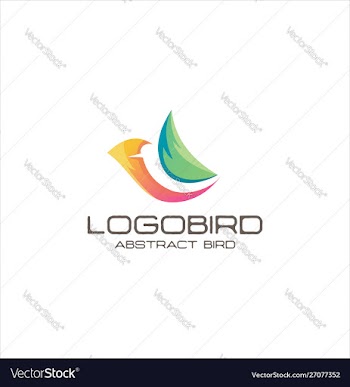 Abstract bird logo design creative sign colorful vector image