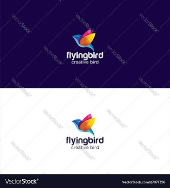 Abstract bird logo design creative sign vector image