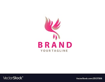 Abstract bird - logo template concept vector image