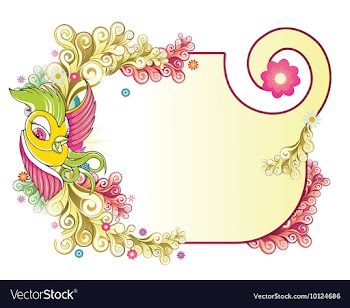 Abstract bird with floral vector image