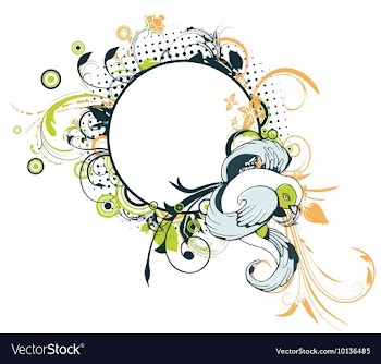 Abstract bird with floral vector image