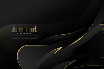 Abstract black and gold background Free Vector