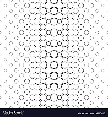 Abstract black and white circle pattern vector image