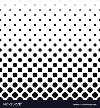 Abstract black and white curved octagon pattern vector image