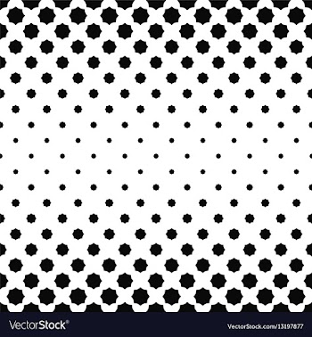 Abstract black and white curved octagon pattern vector image