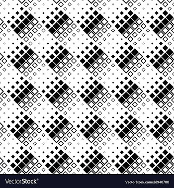 Abstract black and white diagonal square pattern vector image
