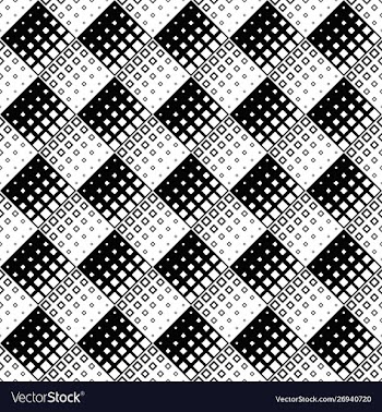 Abstract black and white diagonal square pattern vector image