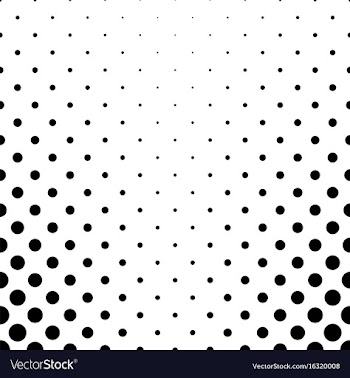 Abstract black and white dot pattern - geometric vector image