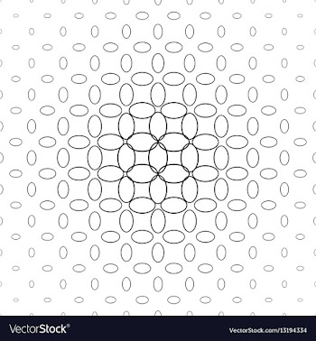 Abstract black and white ellipse pattern design vector image