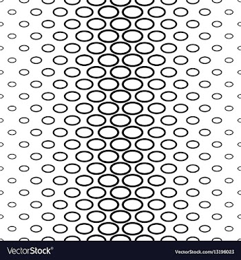 Abstract black and white ellipse pattern design vector image
