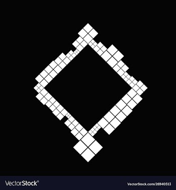 Abstract black and white modern square badge vector image