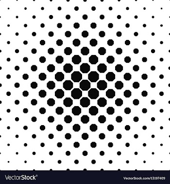 Abstract black and white octagon pattern vector image