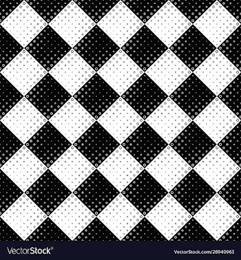 Abstract black and white seamless circle pattern vector image