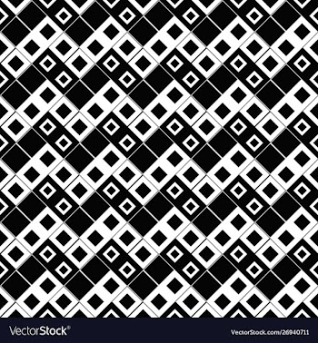 Abstract black and white seamless square pattern vector image