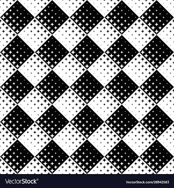 Abstract black and white seamless star pattern vector image