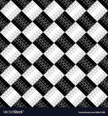 Abstract black and white square pattern background vector image