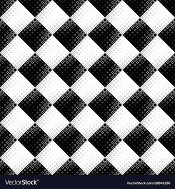 Abstract black and white square pattern background vector image