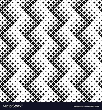 Abstract black and white star pattern background vector image
