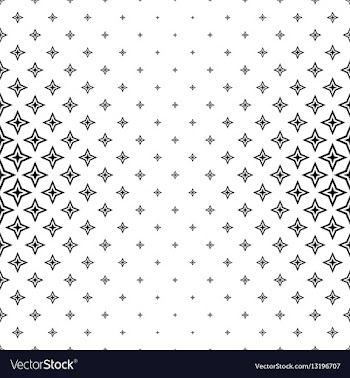 Abstract black and white thorn pattern background vector image