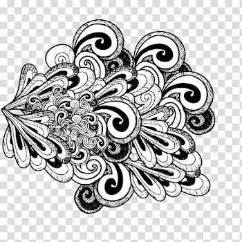 Abstract, black and white transparent background PNG clipart