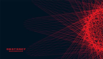Abstract black background with glowing red lines Free Vector