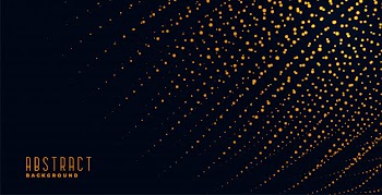 Abstract black background with golden particles trail Free Vector
