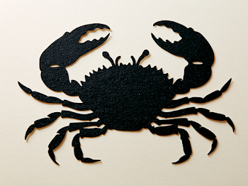 Abstract Black Crab Silhouette