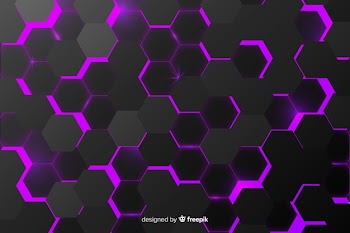 Abstract black texture background hexagon Free Vector