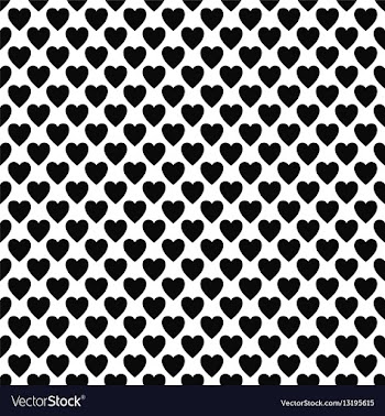 Abstract black white heart pattern design vector image