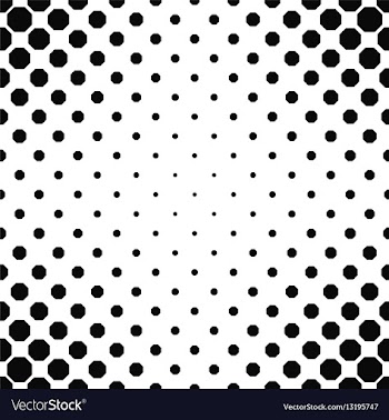 Abstract black white octagon pattern background vector image
