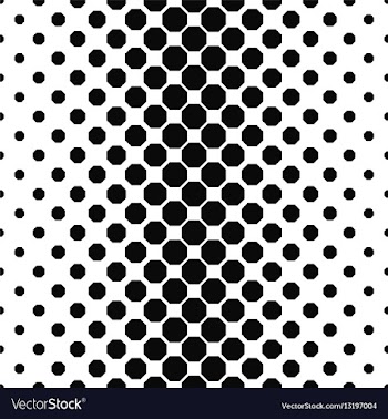 Abstract black white octagon pattern background vector image