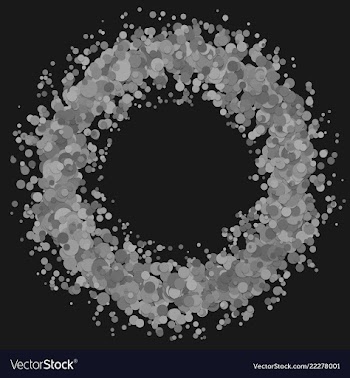 Abstract blank confetti circle background from vector image