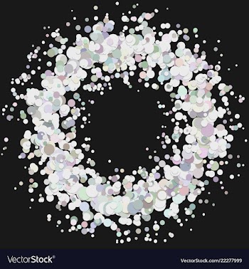 Abstract blank confetti circle background vector image