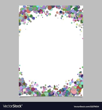 Abstract blank confetti circle page background vector image