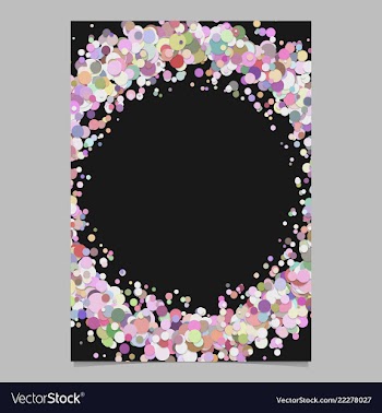 Abstract blank confetti ring brochure background vector image