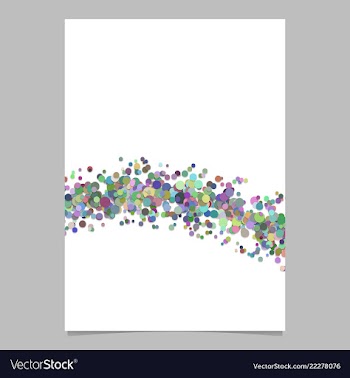 Abstract blank confetti wave flyer background vector image