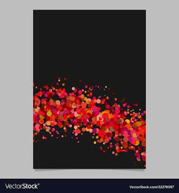 Abstract blank confetti wave flyer background vector image