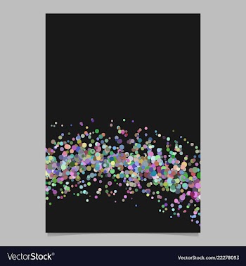 Abstract blank confetti wave poster background vector image