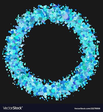 Abstract blank confetti wreath background vector image