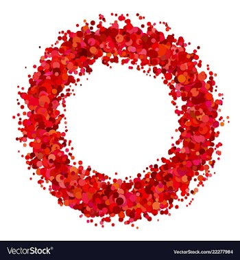 Abstract blank confetti wreath background with vector image