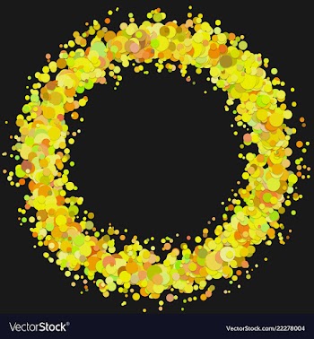 Abstract blank confetti wreath background with vector image